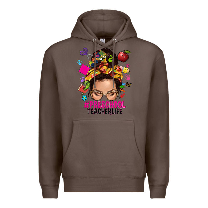 Preschool Teacher Life  Messy Bun Premium Hoodie by NancyCooperArtShop | Teevron