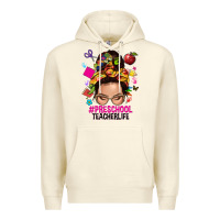Sandshell preschool teacher life  messy bun Premium Hoodie - NancyCooperArtShop