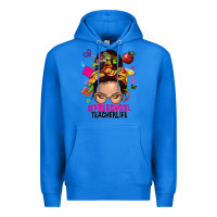 True Royal preschool teacher life  messy bun Premium Hoodie - NancyCooperArtShop