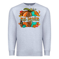 Heather Grey bus driver pumpkin Premium Sweatshirt - NancyCooperArtShop