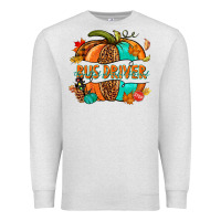 Oatmeal Heather bus driver pumpkin Premium Sweatshirt - NancyCooperArtShop
