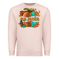 Pale Pink bus driver pumpkin Premium Sweatshirt - NancyCooperArtShop