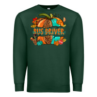Sports Green bus driver pumpkin Premium Sweatshirt - NancyCooperArtShop