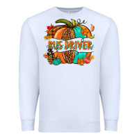White bus driver pumpkin Premium Sweatshirt - NancyCooperArtShop