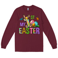 Burgundy My first Easter Long Sleeve Tee - Neo Western