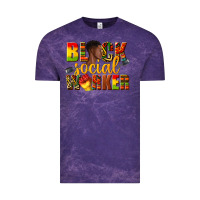 Cloud Purple black social worker Vintage Tee - texasbilliewilder