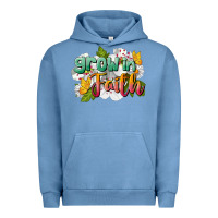 Pigment Pebble Blue Grow In Faith Urban Hoodie - LillyAllenDesigns