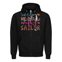 Black soul of a mermaid mouth of a sailor Zipper Hoodie - JahusDesignShop
