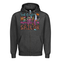 Charcoal Heather soul of a mermaid mouth of a sailor Zipper Hoodie - JahusDesignShop