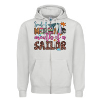 Dove Grey soul of a mermaid mouth of a sailor Zipper Hoodie - JahusDesignShop