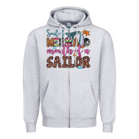 Heather Grey soul of a mermaid mouth of a sailor Zipper Hoodie - JahusDesignShop