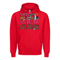 Red soul of a mermaid mouth of a sailor Zipper Hoodie - JahusDesignShop