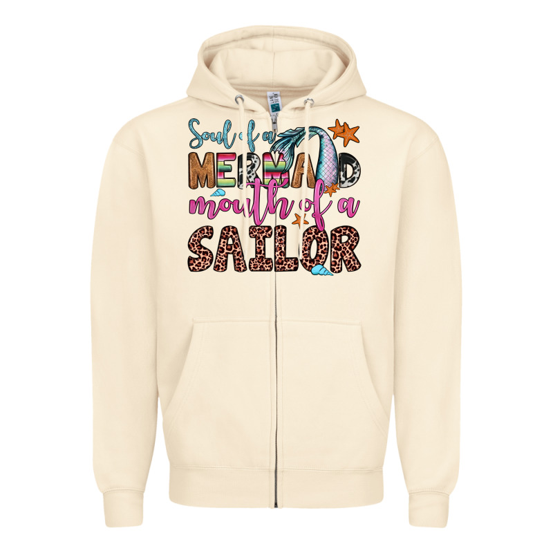 Soul Of A Mermaid Mouth Of A Sailor Zipper Hoodie by JahusDesignShop | Teevron