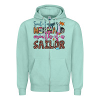 Seafoam soul of a mermaid mouth of a sailor Zipper Hoodie - JahusDesignShop