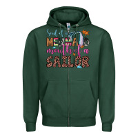Sports Green soul of a mermaid mouth of a sailor Zipper Hoodie - JahusDesignShop