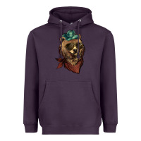 Plum bear cowboy Heavyweight Hoodie - NancyCooperArtShop