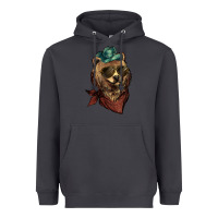 Smoke bear cowboy Heavyweight Hoodie - NancyCooperArtShop