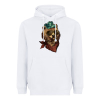 White bear cowboy Heavyweight Hoodie - NancyCooperArtShop