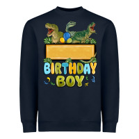Navy customized dinosaur birthday boy Heavyweight Sweatshirt - MaliasSmallBusiness