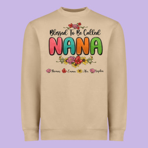 Blessed To Be Called Nana Heavyweight Sweatshirt Designed By Maliassmallbusiness