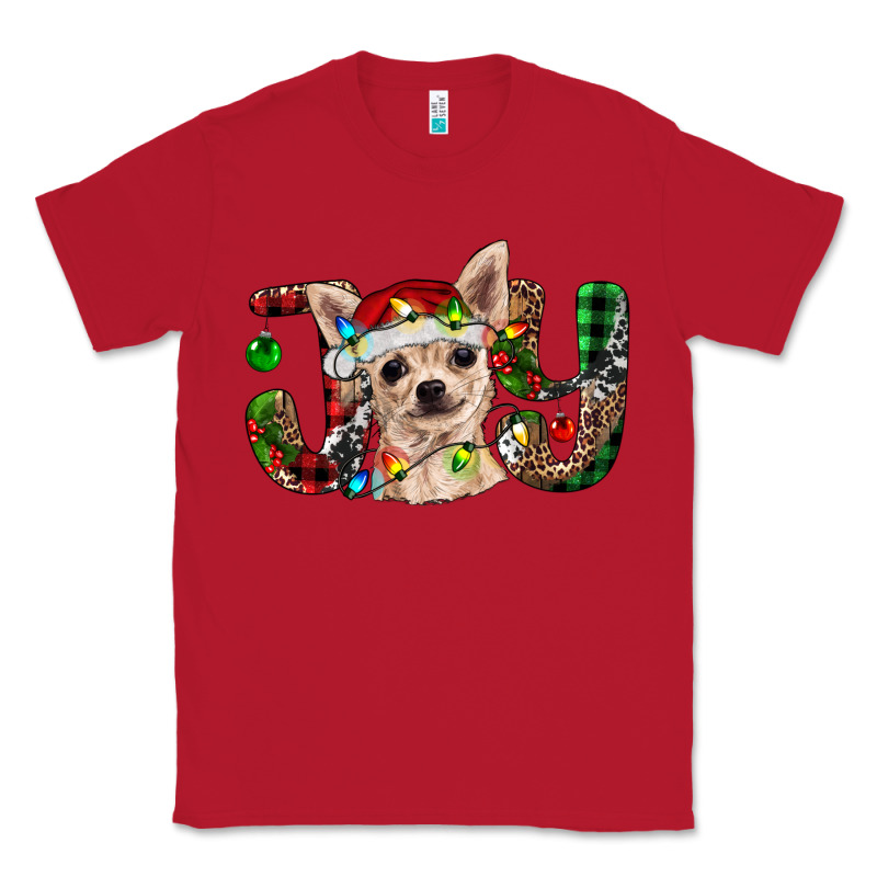 Christmas Chihuahua Joy Classic Tee by BarkalooDesign | Teevron