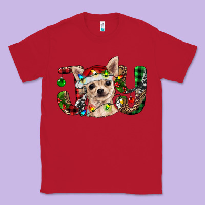 Christmas Chihuahua Joy Classic Tee Designed By Barkaloodesign
