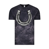 Cloud Black horseshoe Vintage Tee - BarkalooDesign