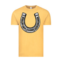 Vintage Mustard horseshoe Vintage Tee - BarkalooDesign