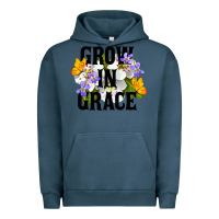 Pigment Midnight Navy Grow In Grace Urban Hoodie - LillyAllenDesigns