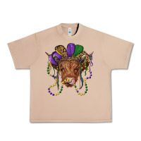 Burro highland cow with mardi gras hat Urban Heavy Tee - RanaPortraitStore
