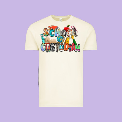 School Custodian Vintage Tee Designed By Zillion Design Studio