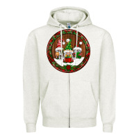 Oatmeal Heather christmas gnomies christmas ornament Zipper Hoodie - BundleAndBundleShop