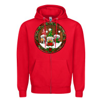Red christmas gnomies christmas ornament Zipper Hoodie - BundleAndBundleShop