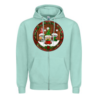 Seafoam christmas gnomies christmas ornament Zipper Hoodie - BundleAndBundleShop