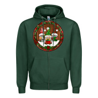 Sports Green christmas gnomies christmas ornament Zipper Hoodie - BundleAndBundleShop