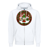 White christmas gnomies christmas ornament Zipper Hoodie - BundleAndBundleShop