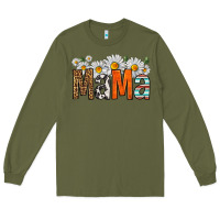 Army Green western daisies mama Long Sleeve Tee - HRA Design Shop