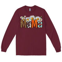 Burgundy western daisies mama Long Sleeve Tee - HRA Design Shop