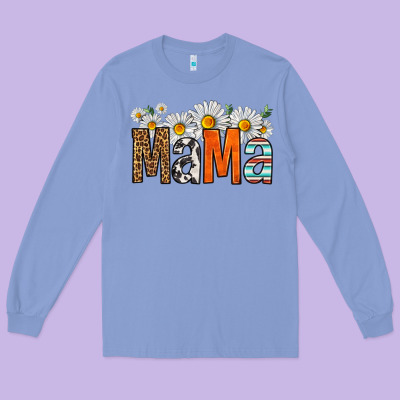 Western Daisies Mama Long Sleeve Tee Designed By Hra Design Shop