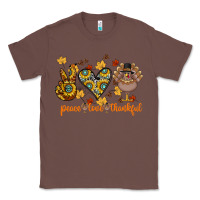 Chestnut Peace Love Thankful Classic Tee - CowhideDigitalArt