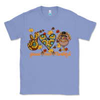 Colony Blue Peace Love Thankful Classic Tee - CowhideDigitalArt