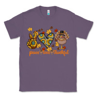 Lavender Peace Love Thankful Classic Tee - CowhideDigitalArt