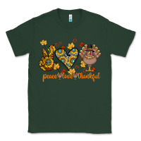 Sports Green Peace Love Thankful Classic Tee - CowhideDigitalArt