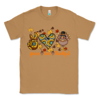 Toasted Coconut Peace Love Thankful Classic Tee - CowhideDigitalArt