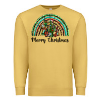 Antique Gold merry christmas cactus rainbow Premium Sweatshirt - BarkalooDesign