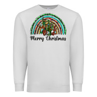Dove Grey merry christmas cactus rainbow Premium Sweatshirt - BarkalooDesign