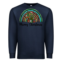 Navy merry christmas cactus rainbow Premium Sweatshirt - BarkalooDesign