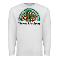 Oatmeal Heather merry christmas cactus rainbow Premium Sweatshirt - BarkalooDesign