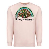 Pale Pink merry christmas cactus rainbow Premium Sweatshirt - BarkalooDesign