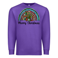 Purple merry christmas cactus rainbow Premium Sweatshirt - BarkalooDesign